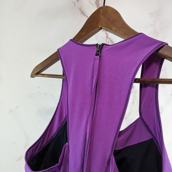 Title Nine Dress Women 10 Medium Purple Tank Trouble Bra Nimblene Racerback - Picture 6 of 12